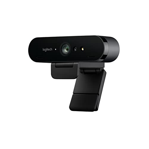 Logitech BRIO ULTRA-HD PRO Webcam, 4K HD 1080p, 5-fach Zoom, Hohe Bildfrequenz, HDR und RightLight 3,...