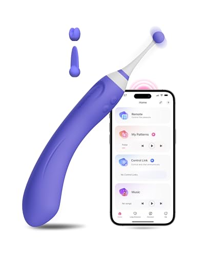 LOVENSE Hyphy Hochfrequenz Klitoris und G-Punkt Vibratoren für sie, Doppelkopf Vibratoren mit Bluetooth...