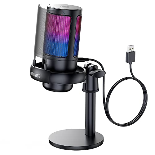 Gaming Mikrofon PC RGB, COCONISE, für Streaming Podcast Studio, USB Microphone für PS4 PS5 Mac,...