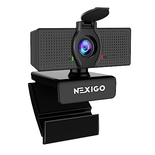 NexiGo N60 1080P Webcam, HD-Webcam mit Mikrofon, Softwaresteuerung und Datenschutzabdeckung, USB-Computerkamera,...