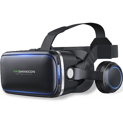 FIYAPOO VR Brille with Headset 3D VR Glasses Virtual Reality Brille PC Spielerei für 4.7-6.6 Bildschirm,...