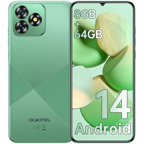 OUKITEL C53 Android 14 Smartphone Ohne Vertrag - 8GB+64GB/1TB erweiterbar Handy Ohne Vertrag, Octa Core 6,6' HD+...